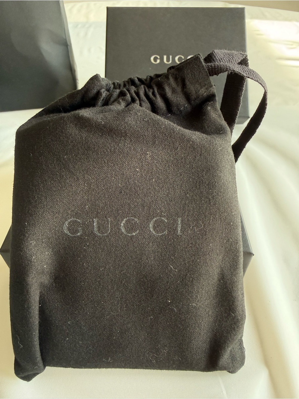 Gucci Black Leather Compact Wallet Card Case Gold Hardware New Italy - Picture 3 of 12